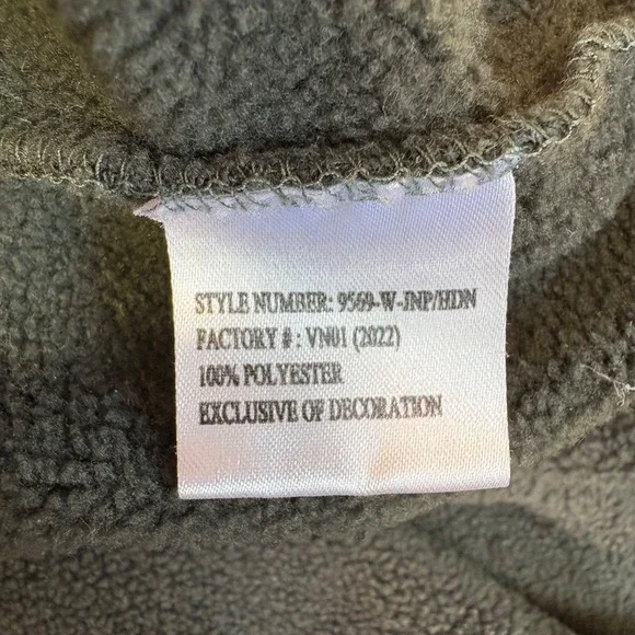 Huntworth Hoodie Womens Medium gray Camo Flag Long Sleeve Hooded Sweatshirt - Picture 4 of 8